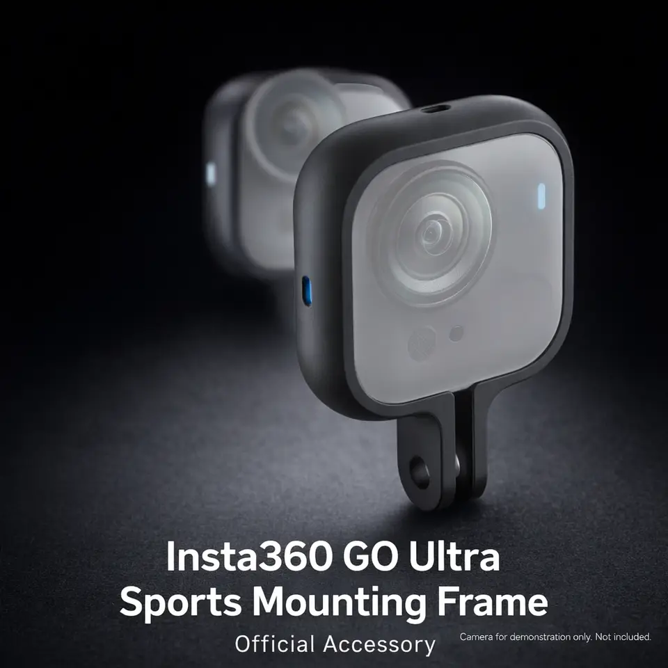 إطار محول تركيب رسمي من Insta360 GO Ultra، خفيف الوزن 8 جرام، واجهة ثنائية الشوكات، ملاءمة ثابتة لتصوير الرياضة