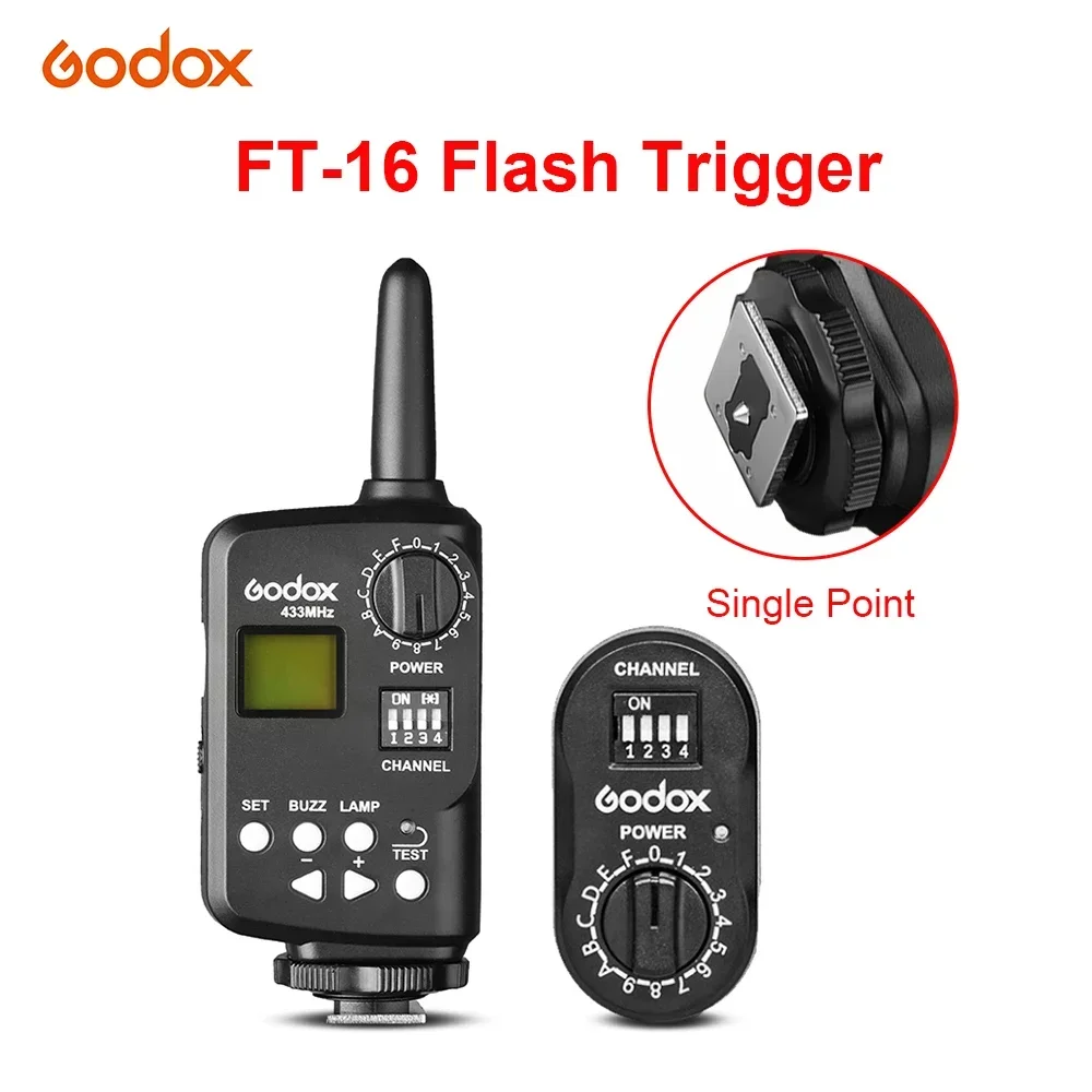 Godox FT-16 Wireless Power Remote Controller Flash Trigger for Godox Witstro AD180 AD360 Speedlite Canon Nikon Pentax Cameras