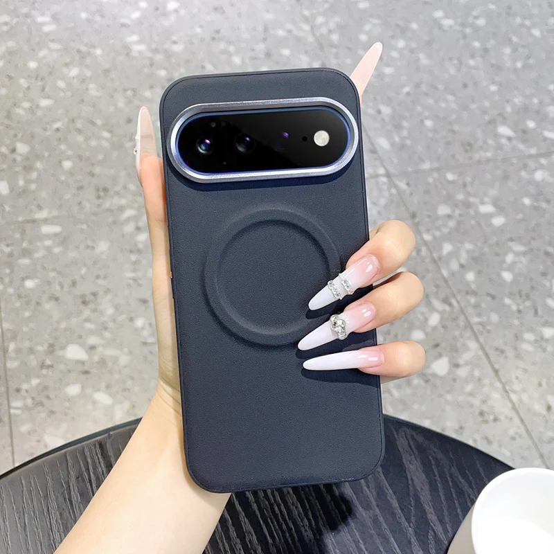 For Google Pixel 11 Pro XL 11 10 9 Pro XL 5G Case Skin-Friendly Luxury Leather Magnetic Wireless Charging Shockproof Back Cover