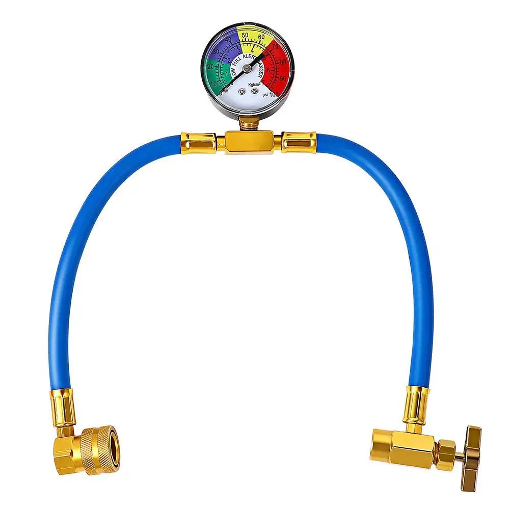 

R134A Автомобильный кондиционер, наполнитель хладагента, быстрое пополнение, фторная трубка для бутылки с клапаном 1/2 ACME, безопасное соединение ﻿