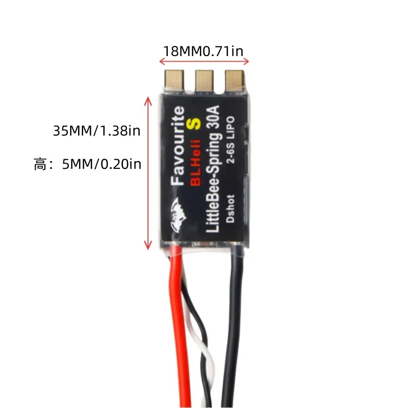 FVT LITTLEBEE Little bee BLHeli-s SPRING 20A / 30A Brushless ESC 2-6S Supports Mulitshot DSHOT Oneshot42 OneShot125 Multicopter