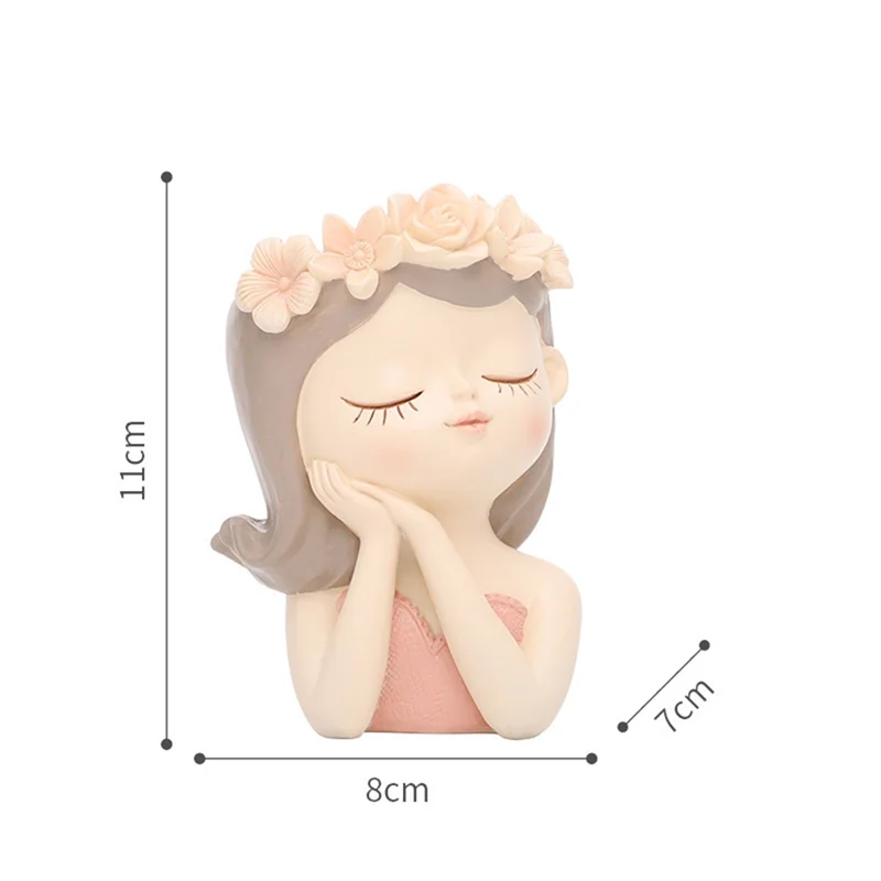 AT59 مجموعة وعاء النباتات العصارية الجنية الصغيرة مع ثقب الصرف 4 بوصة وعاء الصبار الداخلي فريد لطيف زهرة المزهريات ديكور #6