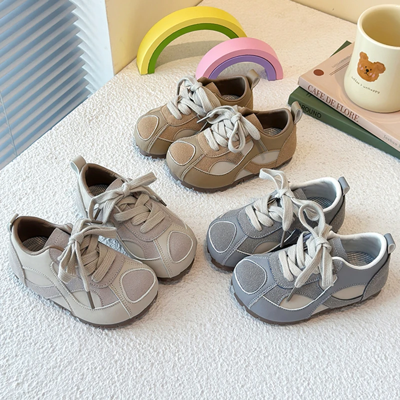 

Kids Casual Sneakers for Girls 2025 Autumn New Toddler Walking Shoes Non-slip Breathable Korean Style Unisex Baby Walking Shoes