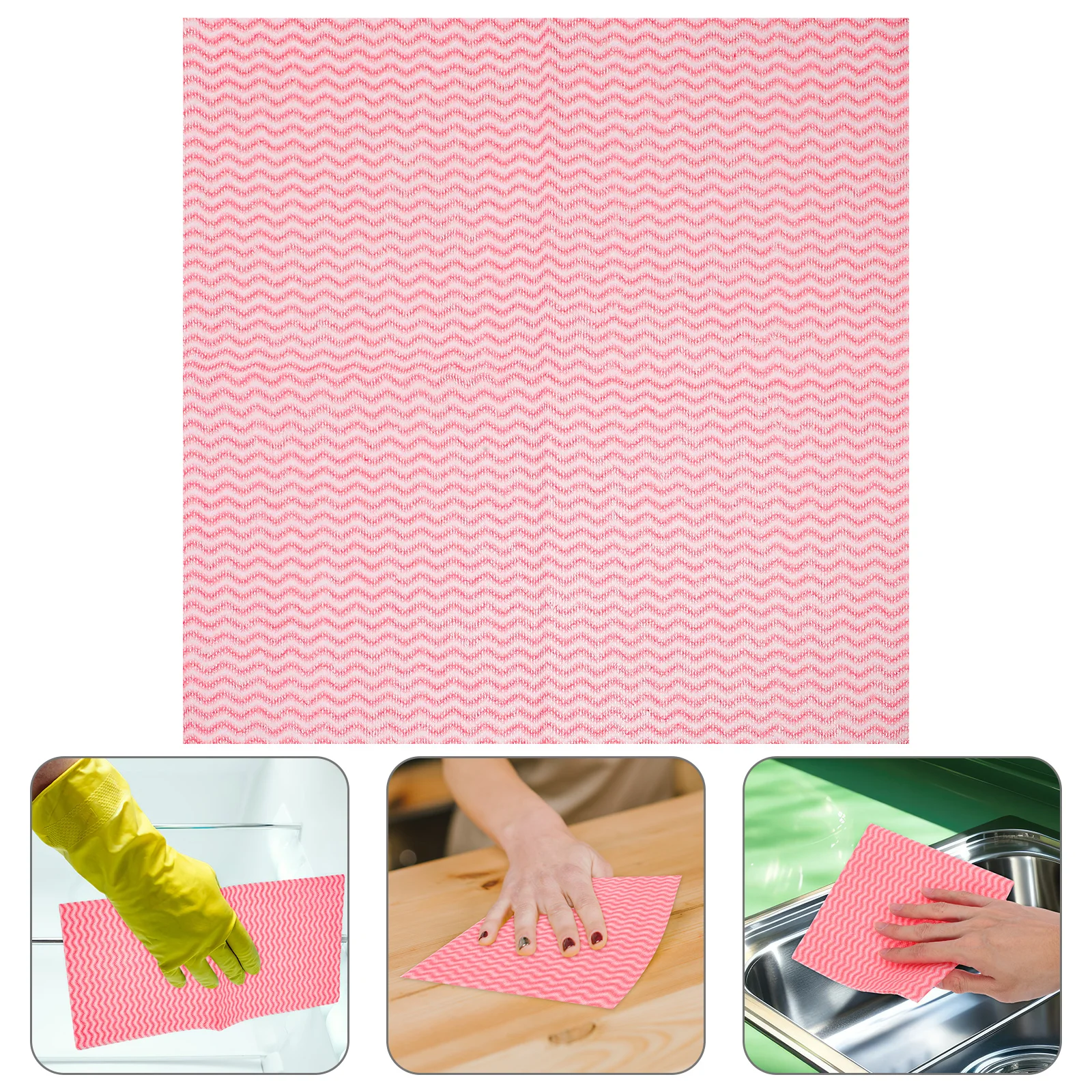 

100 Pcs Rag Cleaning Rags Absorbent Dish Towels Washcloths Glasses Housework Kitchen Non-woven Fabric