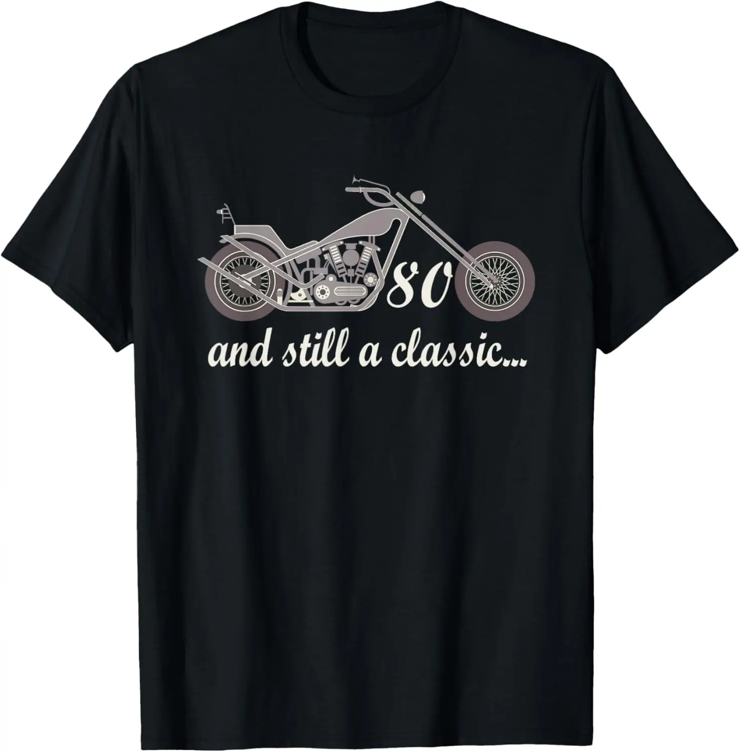 

80th Birthday Motorcycle 80 Year Old Vintage T-Shirt