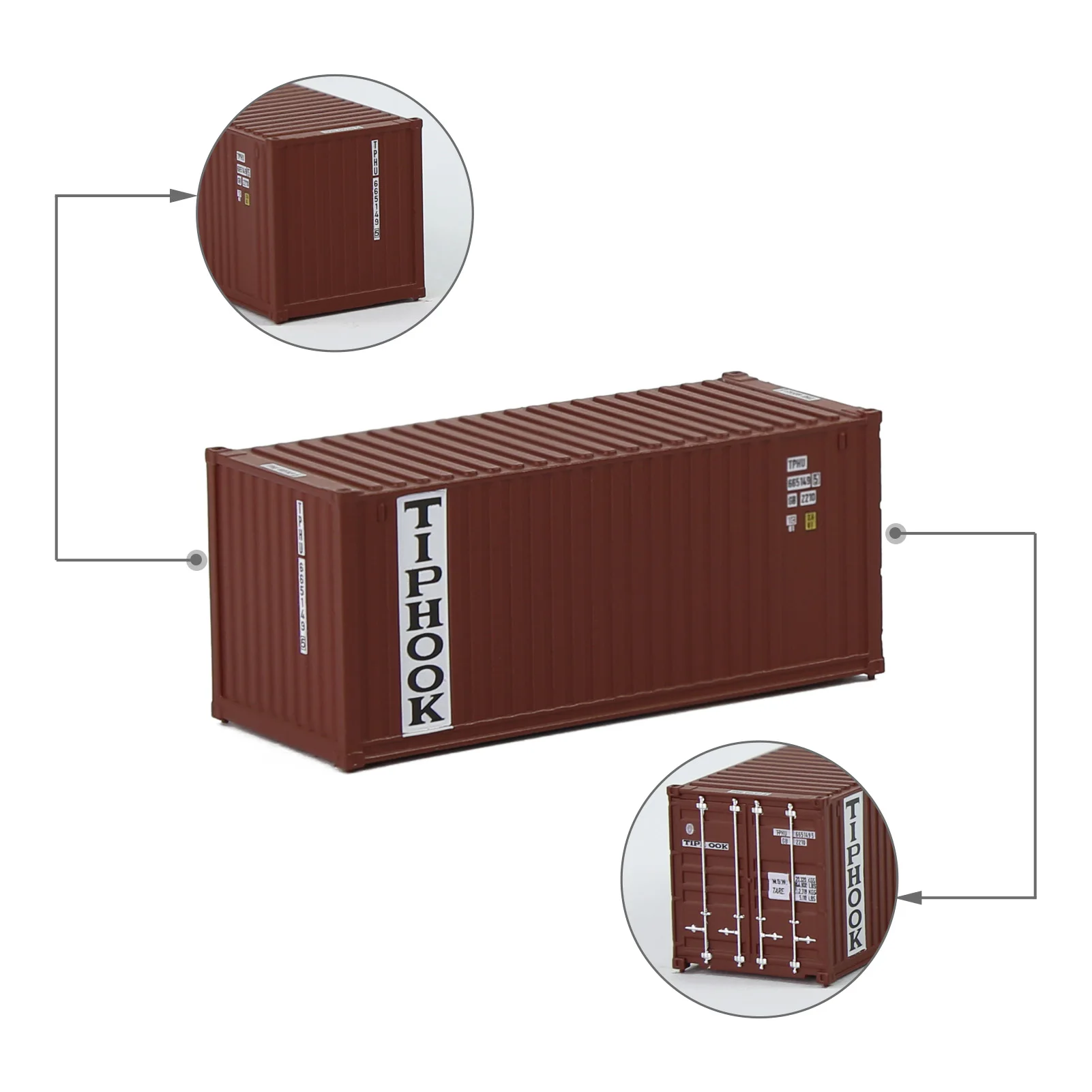 Evemodel 3pcs Different or Same N Scale 20' Shipping Container 1