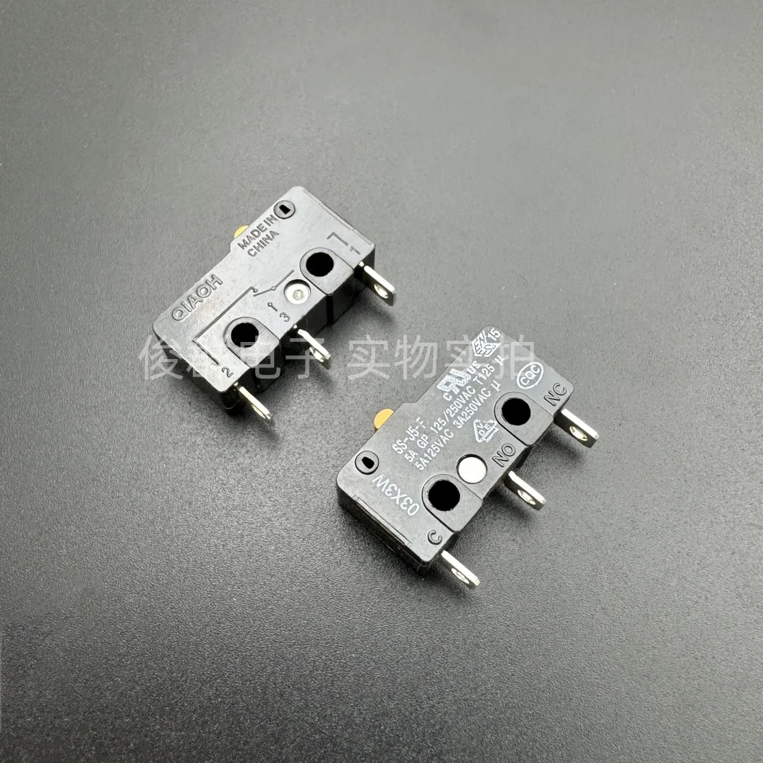 20pcs/ SS-J5-F medium-sized micro switch 3-foot travel limit detection reset touch point button