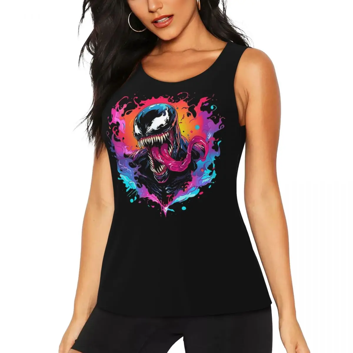 Custom VENOM SPLASH Yoga Shirts for Women Athletic Running Tank Tops