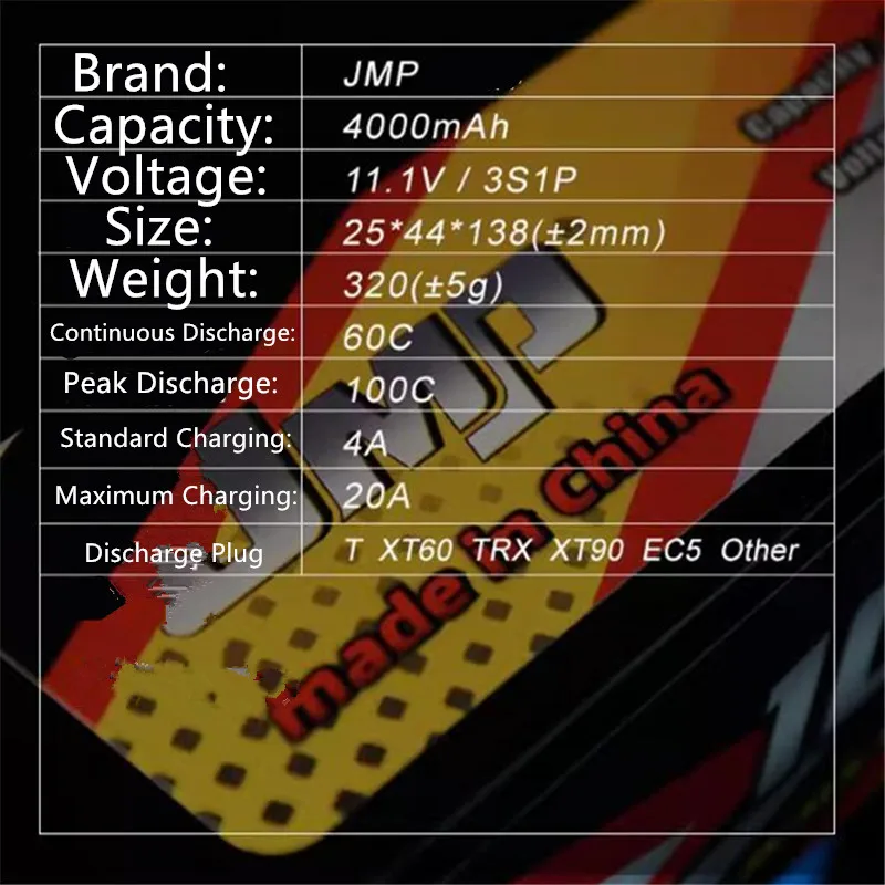 JMP 4000 MAH 60C 11.1 V 3 S Lipo Batterij Voor Traxxas EREVO E-REVO Summit F150 Armmar RC Auto