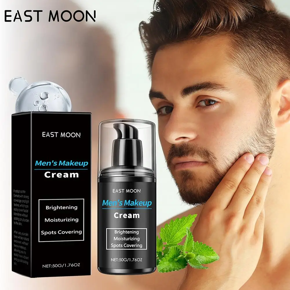 new Natural Moisturizing Cream For Men Makeup Face Primer Cream Improving Rough Dry Skin Brightening Skin Lightweight Long F7V7