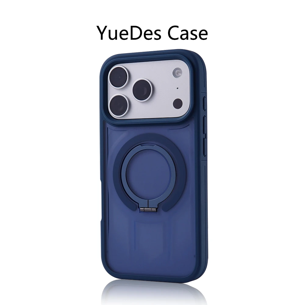 Étui pare-chocs à support magnétique translucide mat de luxe pour iPhone 17 Pro Max Air 16 15 14 13 12 Plus pour Magsafe housse antichoc