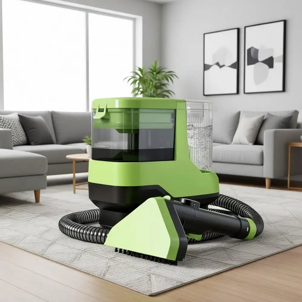 

Portable Carpet Cleaner, 17Kpa Upholstery Steam Cleaner with Smart Voice Prompting, Self-cleaning, 4 Tools for Pets, Car, Couch