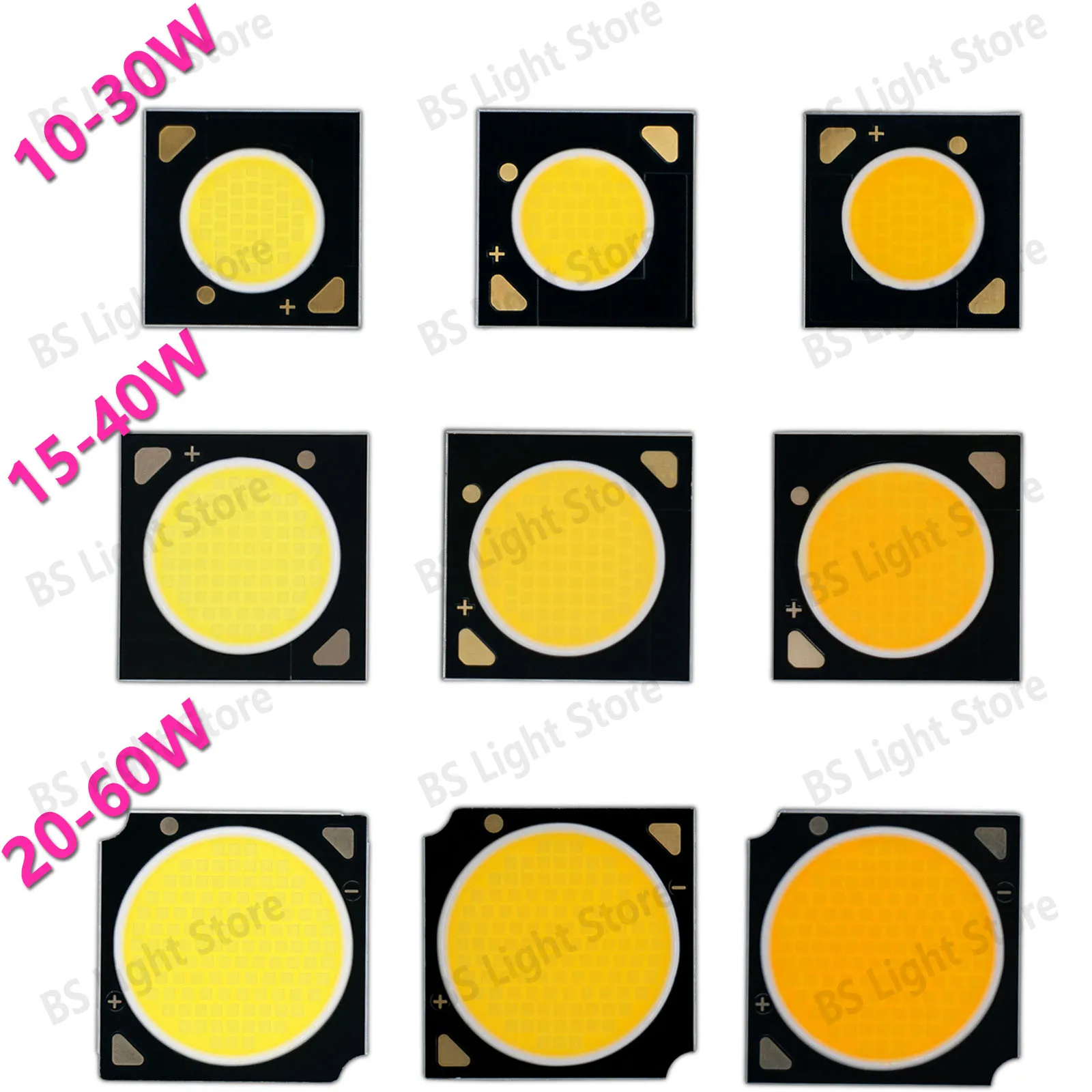 36-39V LED Bead 16mm 18mm 19mm LED module 10-30W 15-40W 20-60W Ra90 Warm White LED Chip Lamp Spot Light Downlight Light source