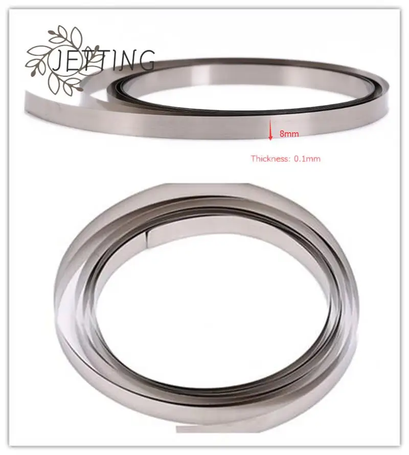 8mm X 0.1/0.12/0.15mm 2M Pure Nickel Strip Tape For Li 18650 Battery Spot Welding Compatible For Spot Welder Machine