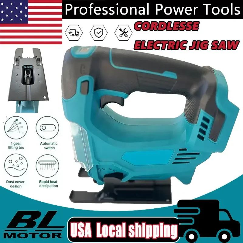 

Cordless Electric Jig Saw Jigsaw Multi-Function Woodworking Tools Woodworking Multi-Function Design Compatible Fit Makita