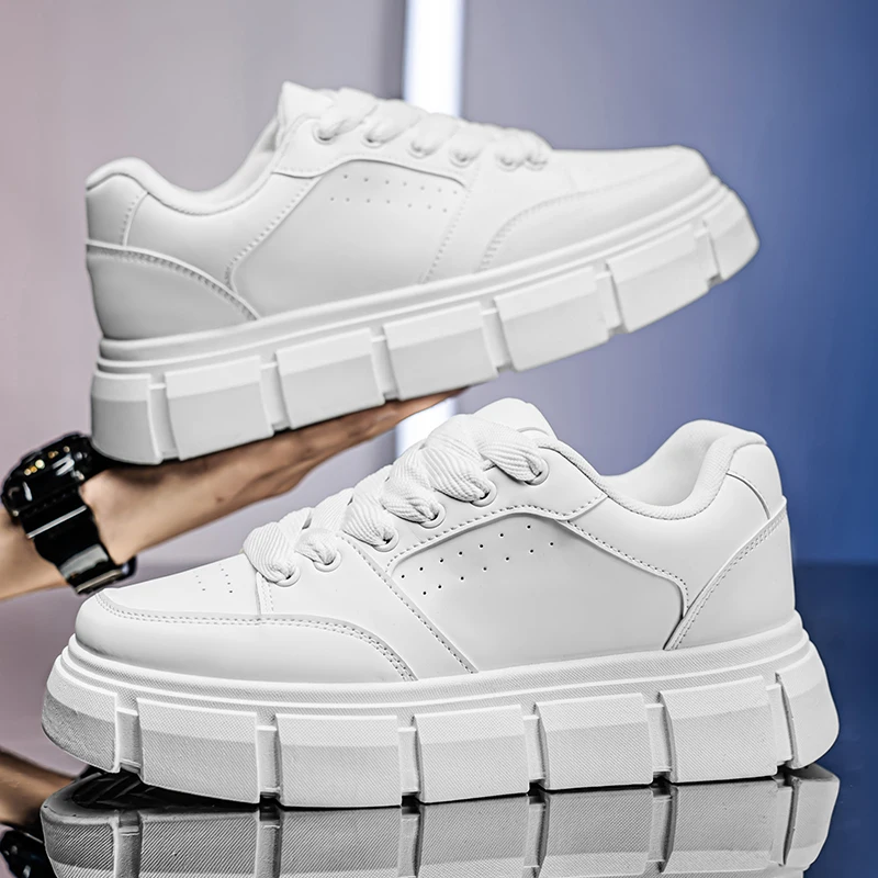 Anti-slip Thick Sole Men Casual Sneakers Light Wear Resistant Minimalist Classic Matching Style Daily Shopping Outdoor Footwear