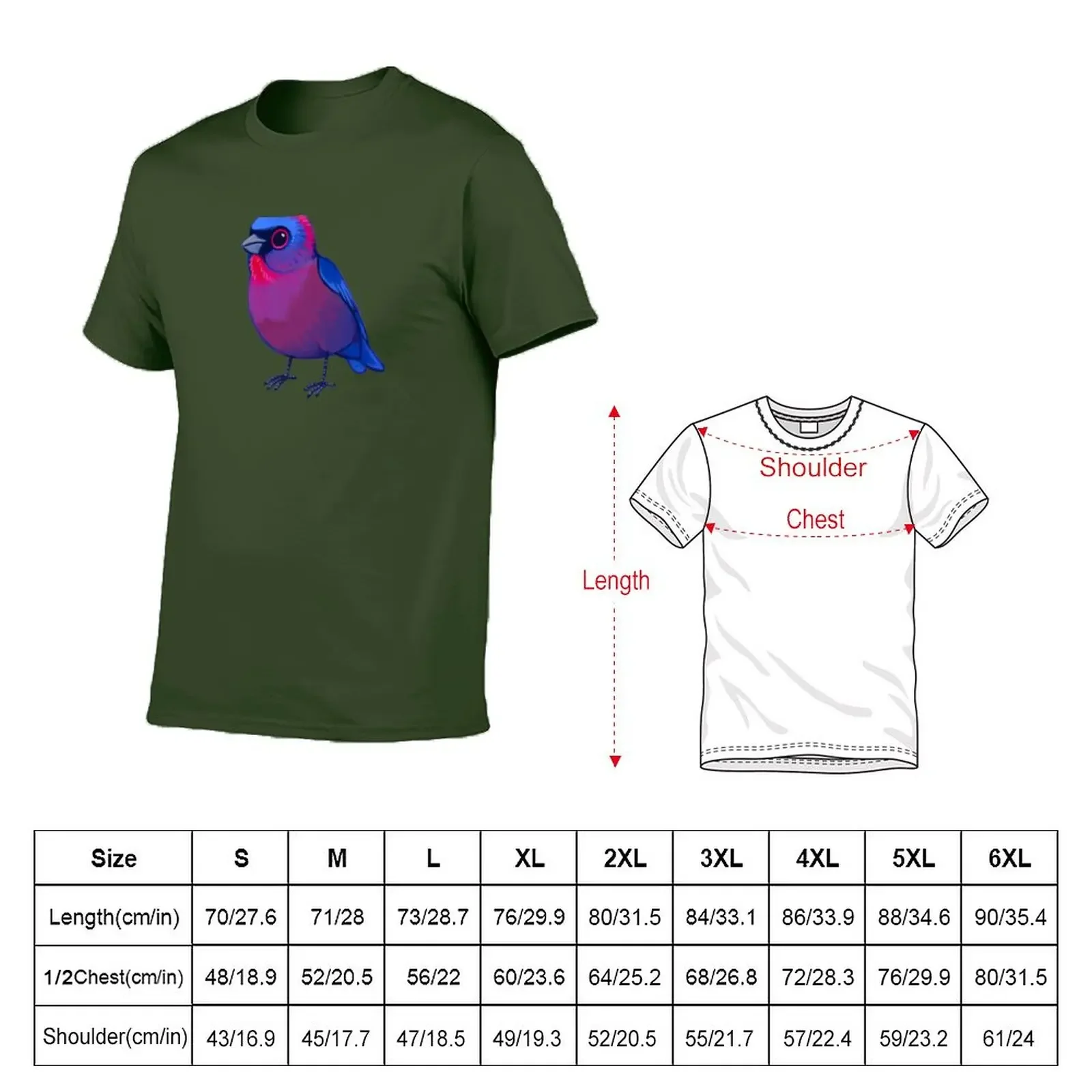 Pride Birds: Varied Bunting T-Shirt quick-drying plain Short sleeve tee men