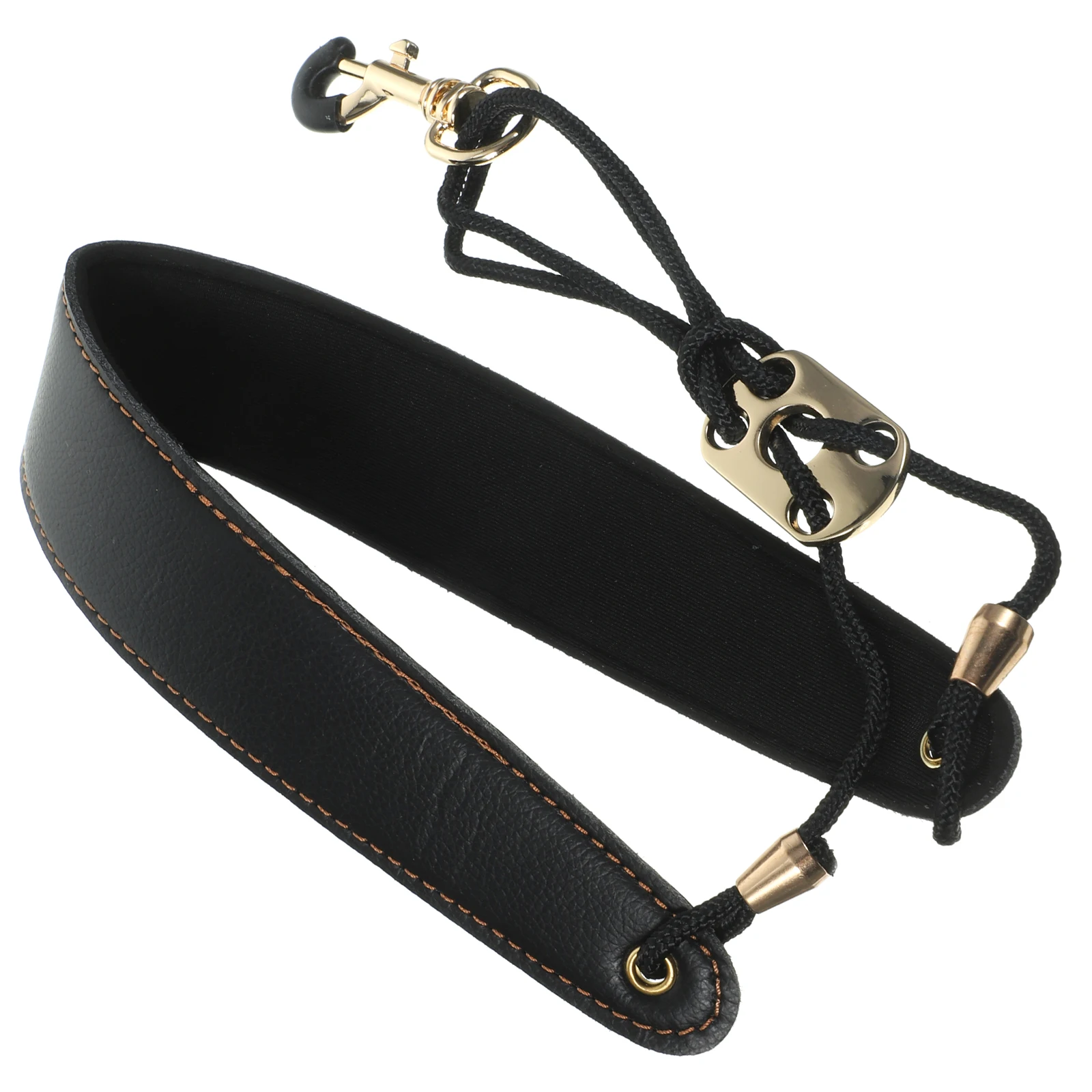 

1pc Adjustable Saxophone Shoulder Neck Strap Black Thickened Durable Sax Lanyard For Beginner Professional Players Saxophone