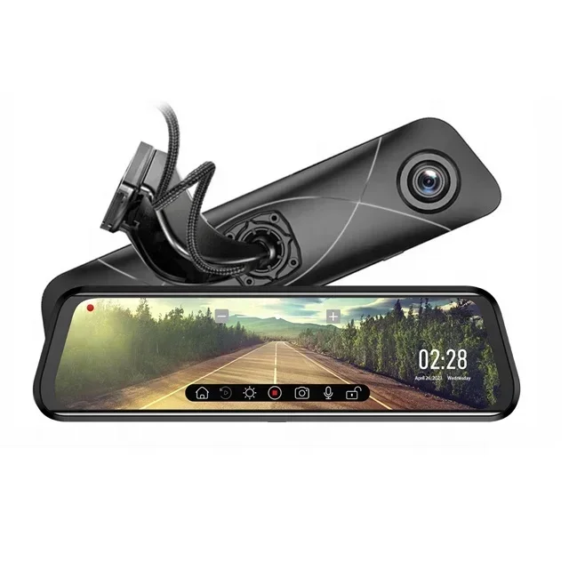 2025 Latest Full Touch Screen Stream Media G Sensor 4K Wifi Mirror Dash Cam Front Rear View Car Recorder DVR Car Camera