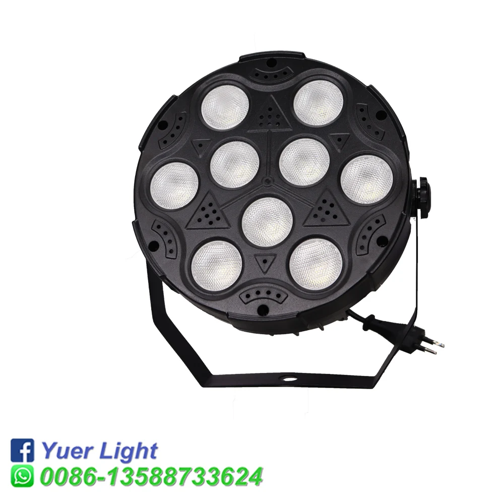 Yuer 9X8W RGBW 4in1 LED Plastic PAR lights/ Wash strobe Effect Lights DMX512 Control For Home birthday Party DJ Disco Stage