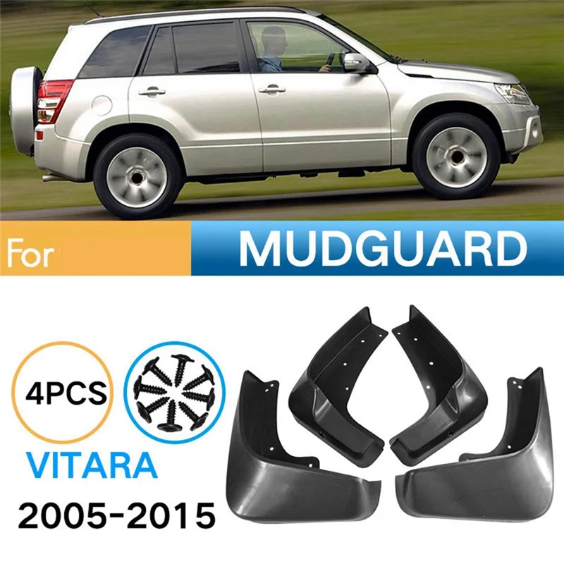 

-A14E 4PCS Car Mudguard Mud Flaps Splash Mud Guard Fender For Suzuki VITARA 2005-2015 Car Accessories
