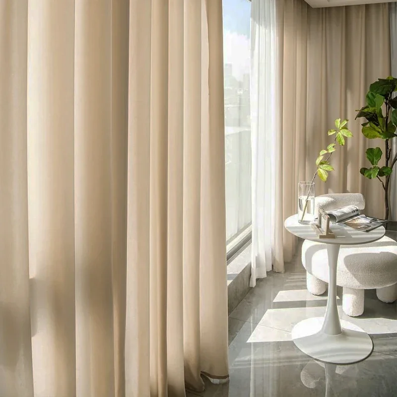 Solid Living Room Semi Curtains for Windows Sheer Curtain for Hall Door Drape Soft Rideaux Voilage Salon Decor Gardinen Texture