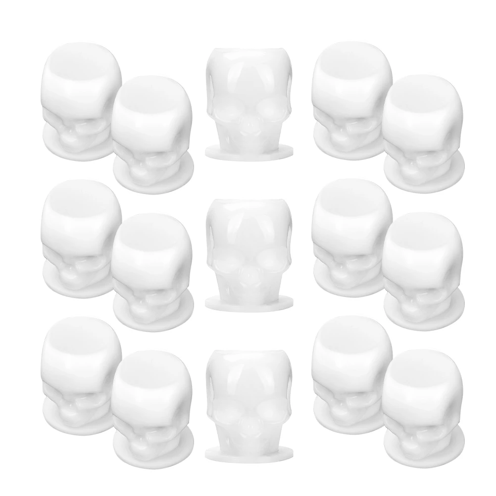 

200 Pcs Disposable Color Cups ABS Material Base Tattoo Ink Holders Pigment Containers Plastic Accessories White WS0629