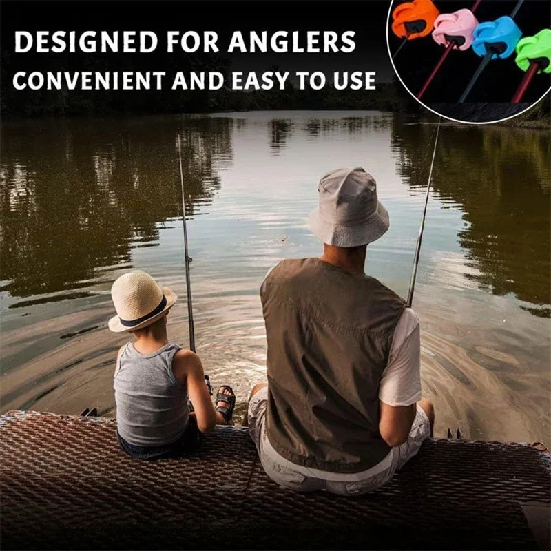 

Portable Fishing Pole Holder Compact Fishing Rod Fixer, Wall Mounted Multifunctional Rod Straps Clip