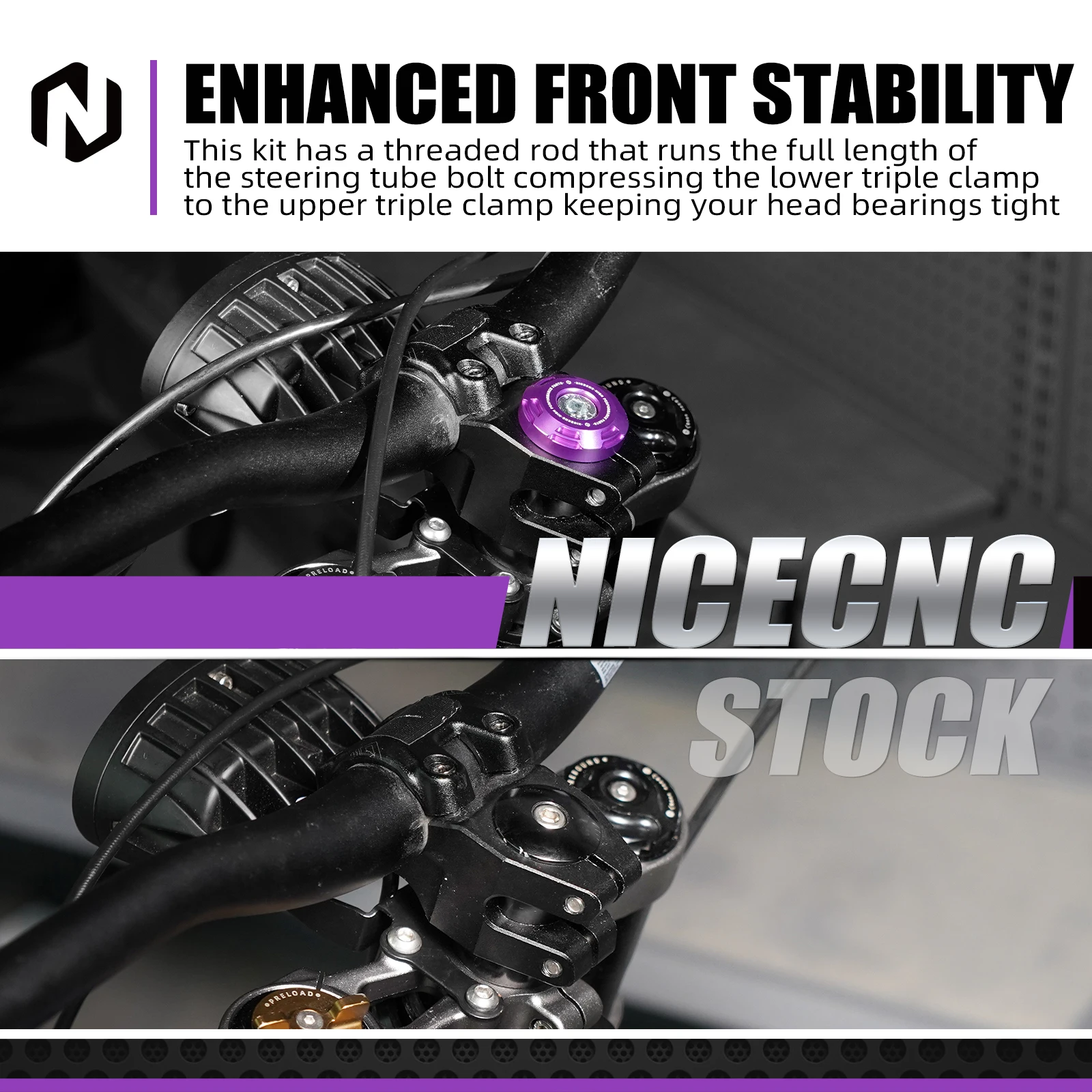 NICECNC لـ Surron Light Bee X S L1E الألومنيوم الجبهة شوكة تعليق الأساسية ل Segway X160 X260 دراجة ترابية كهربائية 2023 2024 2025