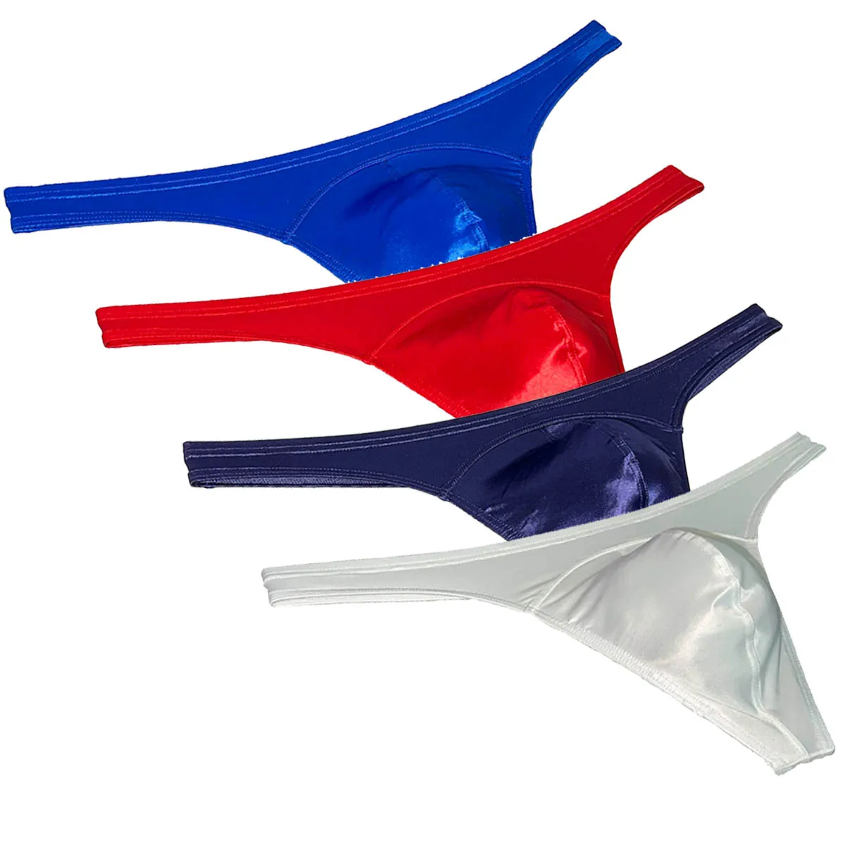 

Men's Bikini Briefs Wet Look T-back Thongs Sliky Underwear Male G-String Bulge Pouch Stretchy Tangas Cheeky Jockstrap Sissy