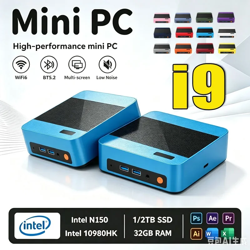 2026 Mini PC Intel Core I9 N150 Windows 11 Small Pocket Cmputer 16GB RAM 1/2TB SSD WIFI6 BT5.2 4K Desktop PC Gaming Computer