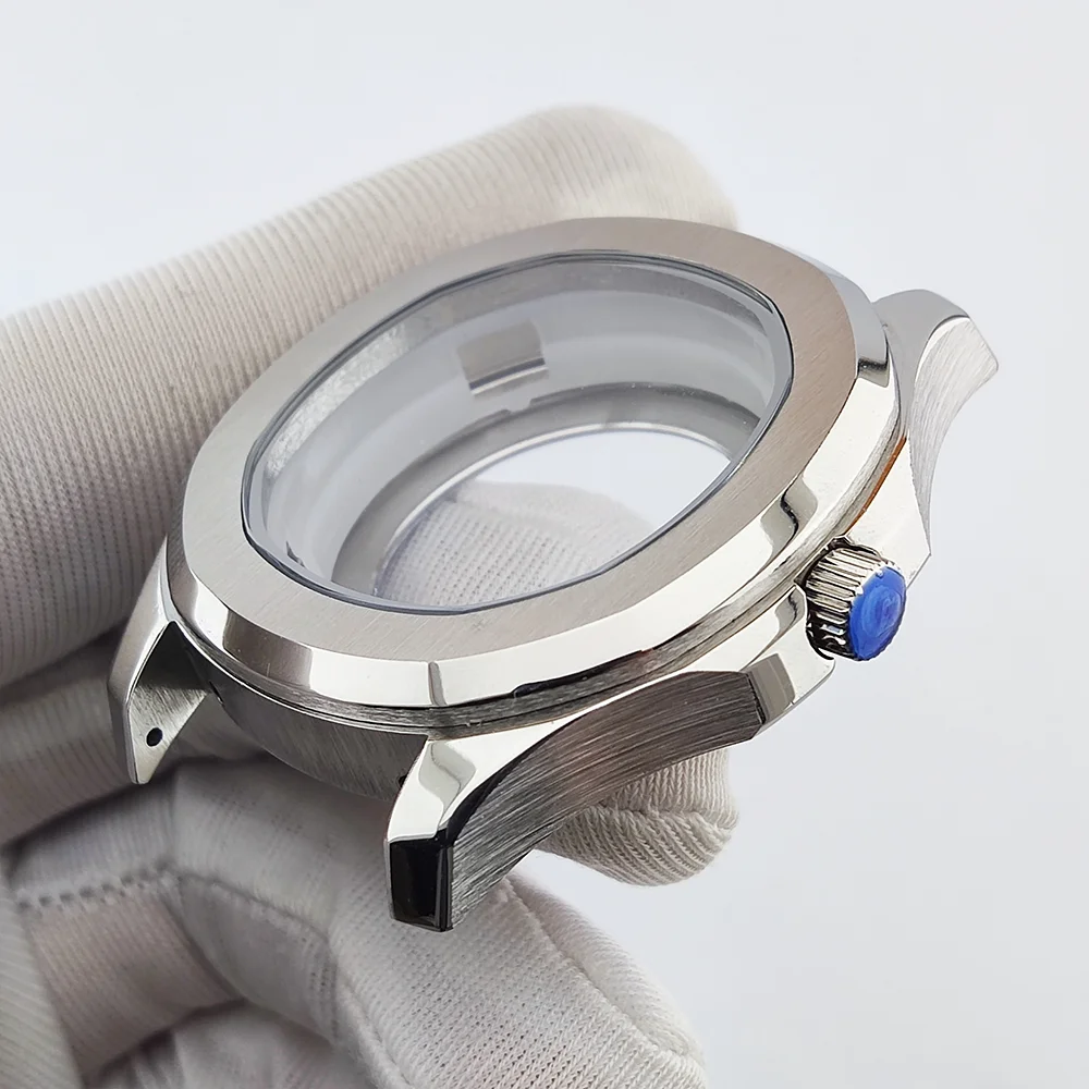 43.8 مللي متر حافظة NH35 حافظة من زجاج الياقوت مقاومة للماء تناسب 31.5 مللي متر حافظة ساعة رجالي فاخرة NH35 حافظة ساعة