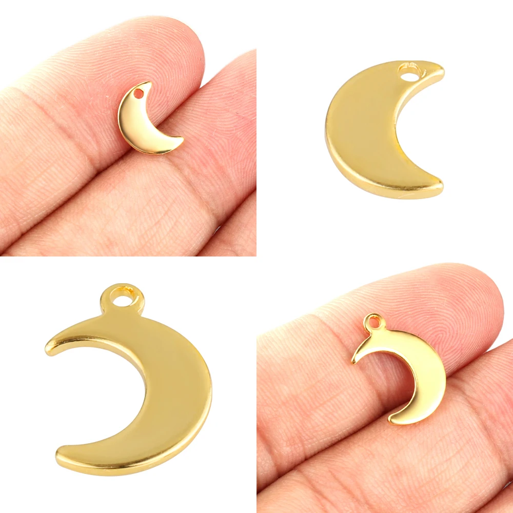 20pcs/lot Star Heart Shell Moon Charm Stainless Steel Charms for Jewelry Making Supplies Accessories DIY Pendant Jewelry Finding