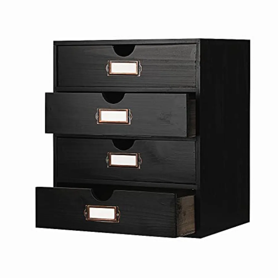 

Деревянный органайзер для хранения в деревенском стиле с 4 выдвижными ящиками, настольная полка для офисных принадлежностей, большие контейнеры для хранения рукоделия, аптека