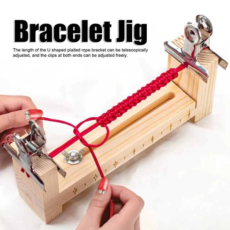 Bracelet Maker Wood Bracelet Maker U Shape Scale Bracelet DIY Hand Knitting Bracelet Jig Braiding Tool