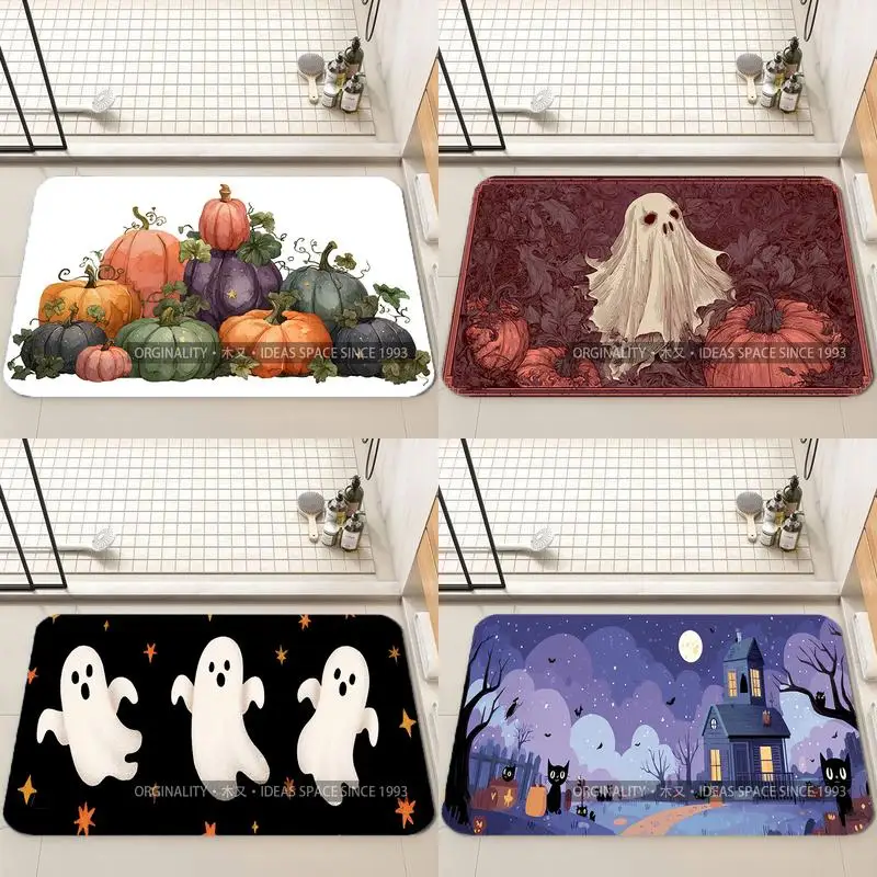 

Красочный узор тыквы, украшение для гостиной, домашний диван, нескользящий ковер, кабинет, спальня, татами, детский мягкий напольный коврик