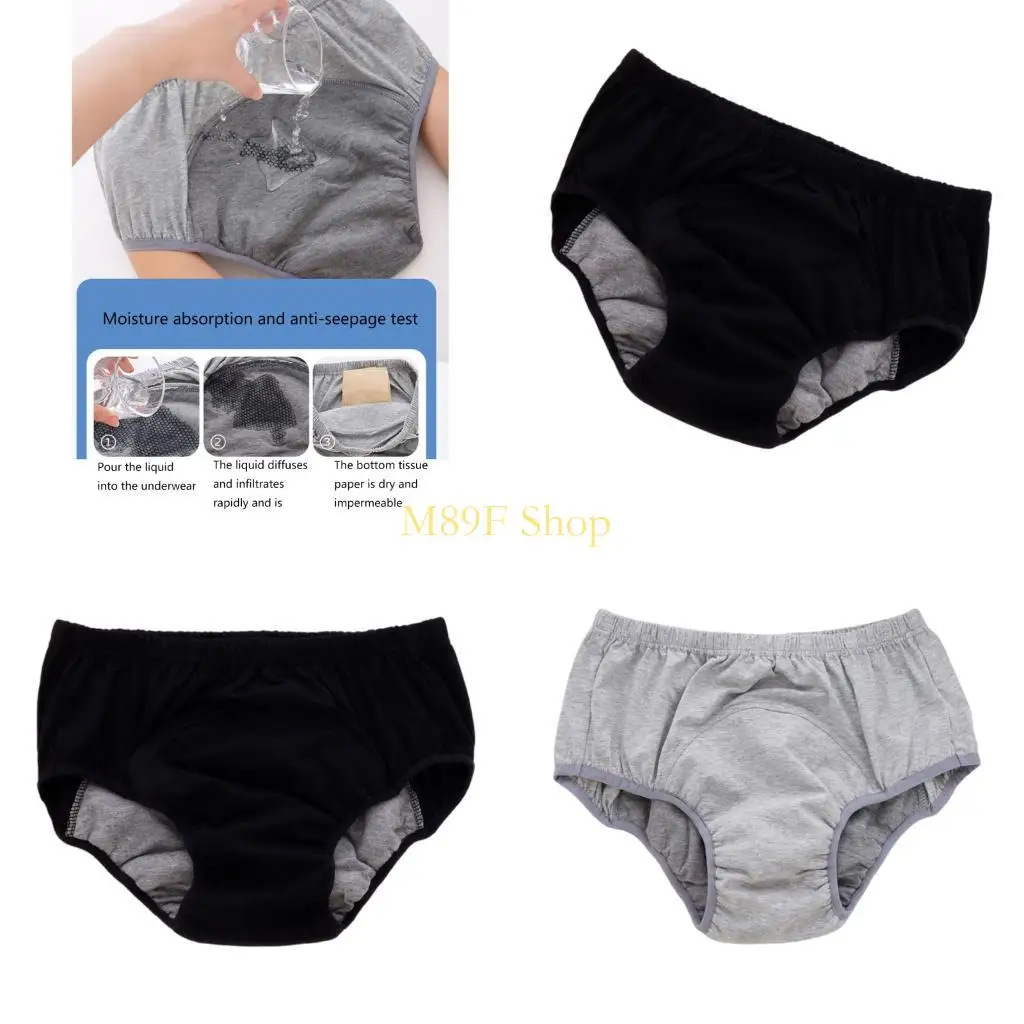 

M89F Discreets Invisible Adult Diaper Washable Leakproof Underwear softly cotton Incontinence Underwear For Daytime Use