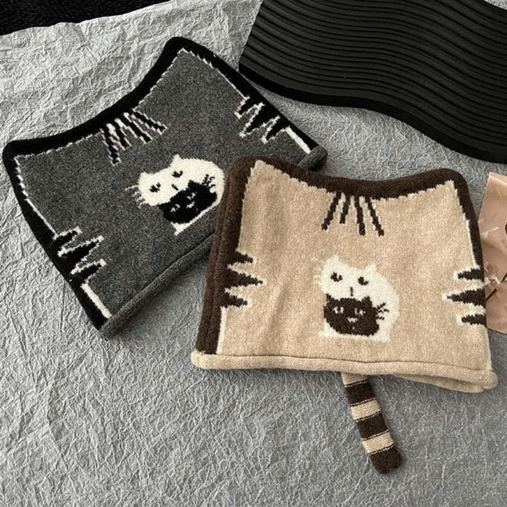 Sweet Kawaii Cute Cat Beanie Thick Animal Pattern Lovely Ears Bonnet Multi Colors Small Look Winter Painter Cap Women 3