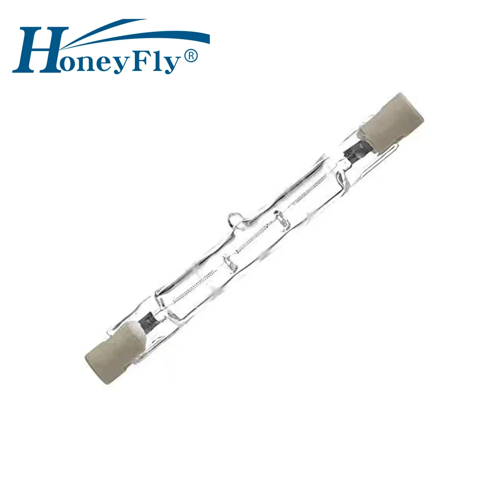 

HoneyFly 50pcs J78 Halogen Lamp 220V/110V 100W 150W 200W 78mm R7S Clear Double Ended Filament Flood Lights Quartz Tube