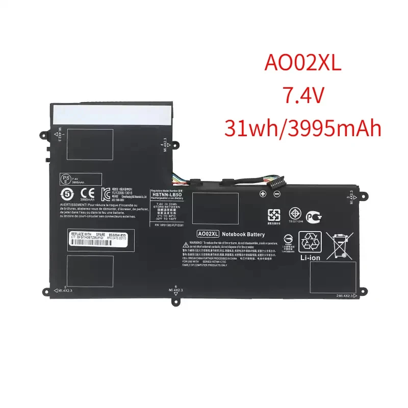 

Новый аккумулятор для ноутбука AO02XL для HP HSTNN-LB5O 728250-1C1 ElitePad 1000 G2 728558-005 728250-421 A002XL