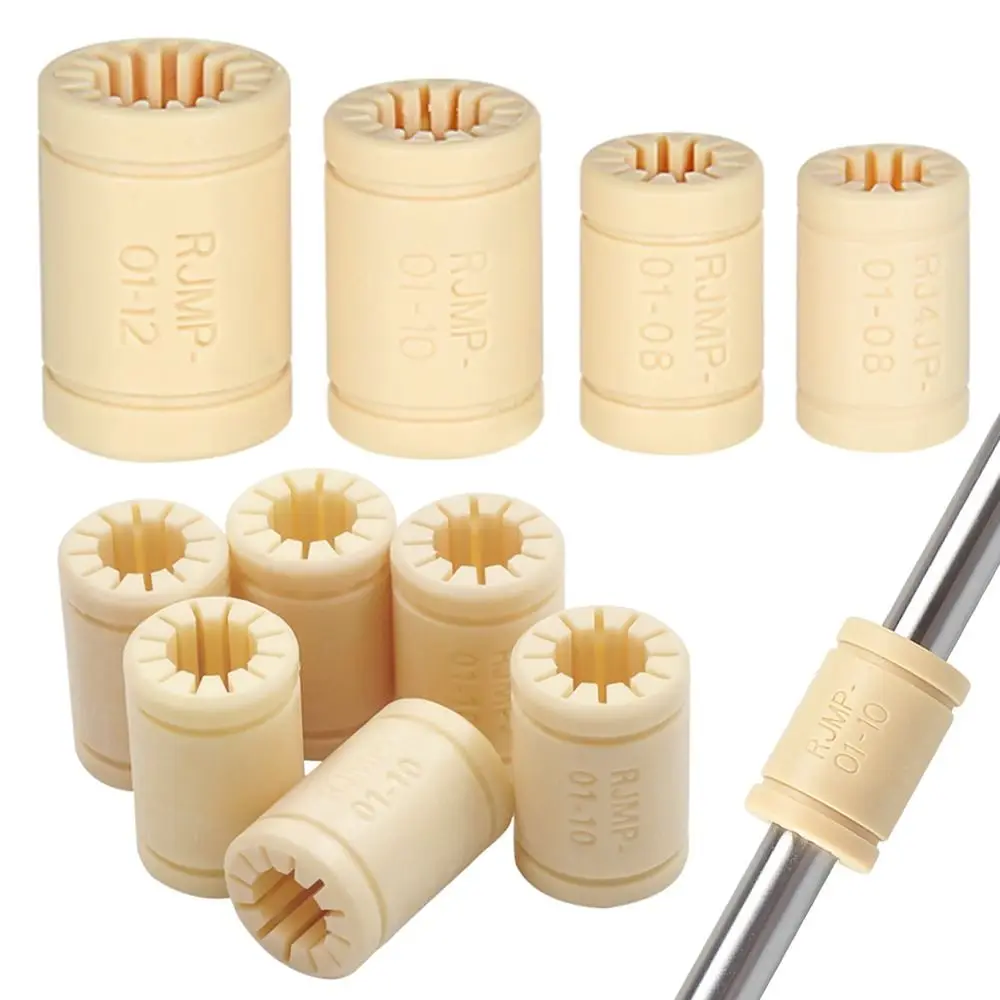 1PC New RJMP-01 RJ4JP-01 RJMP-01-10 Linear Bearing DIY Solid Bearing Shaft Plastic Dustproof Bushing Polymer 3D Printer Parts