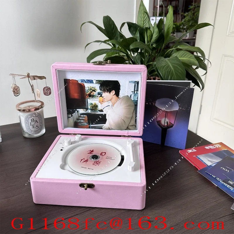 HouseholdCD Player  Album CD Disc with Speaker Retro Bluetooth Speaker Portable Birthday Gift