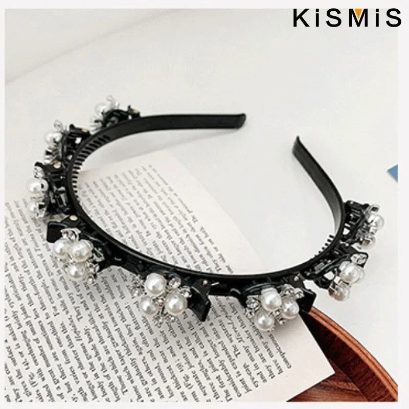 Elegant Anti-Slip Sports Headband for Women Double Bangs Hair Clip Accessories Fashion Hairband