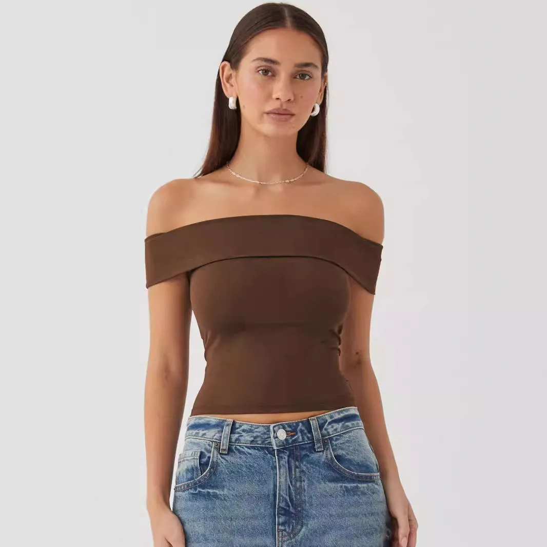 Cleanfit – haut tubulaire ligne H pour femmes, T-shirt Sexy à une épaule, tissu 100% lin, coupe confortable pour tous les âges, tendance été