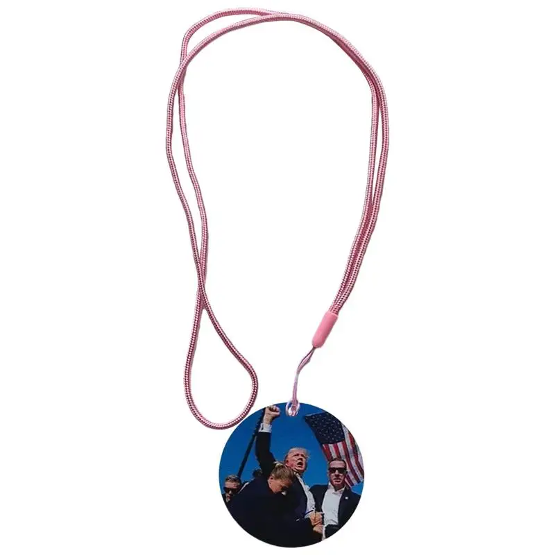 Campaign Pendant Necklace Brave President Pendant President The Warrior Pendant President Survived Pendant Patriotic President