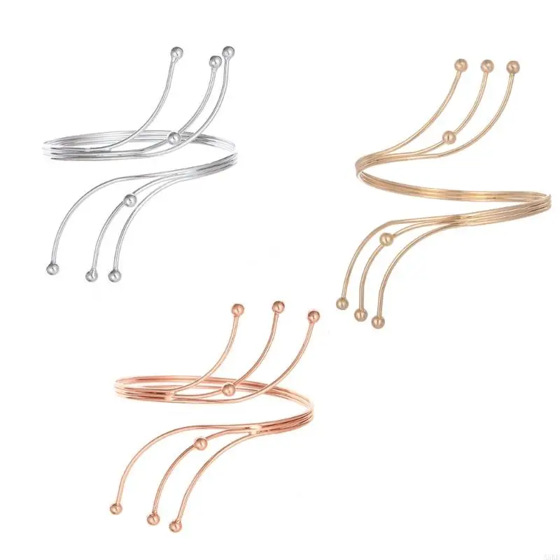 

Elegant Open Bangle Arm Cuffs Bracelet Coiled Upper Arm Bracelet Arm Jewelry