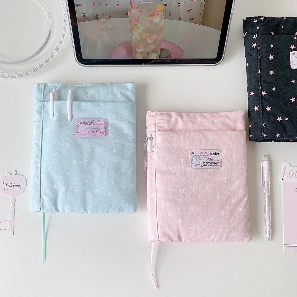 Multi-purpose Star Print Book Sleeve Portable Notebook Cover Notebook Storage Pouch A5 Notebook & Planner