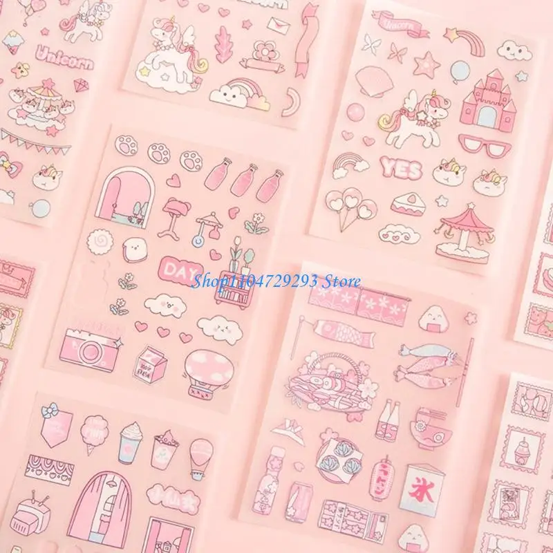Y2GD Matte afwerking Scrapbooking Sticker Verwijderbare zelfklevende PET-sticker voor Kid Craft