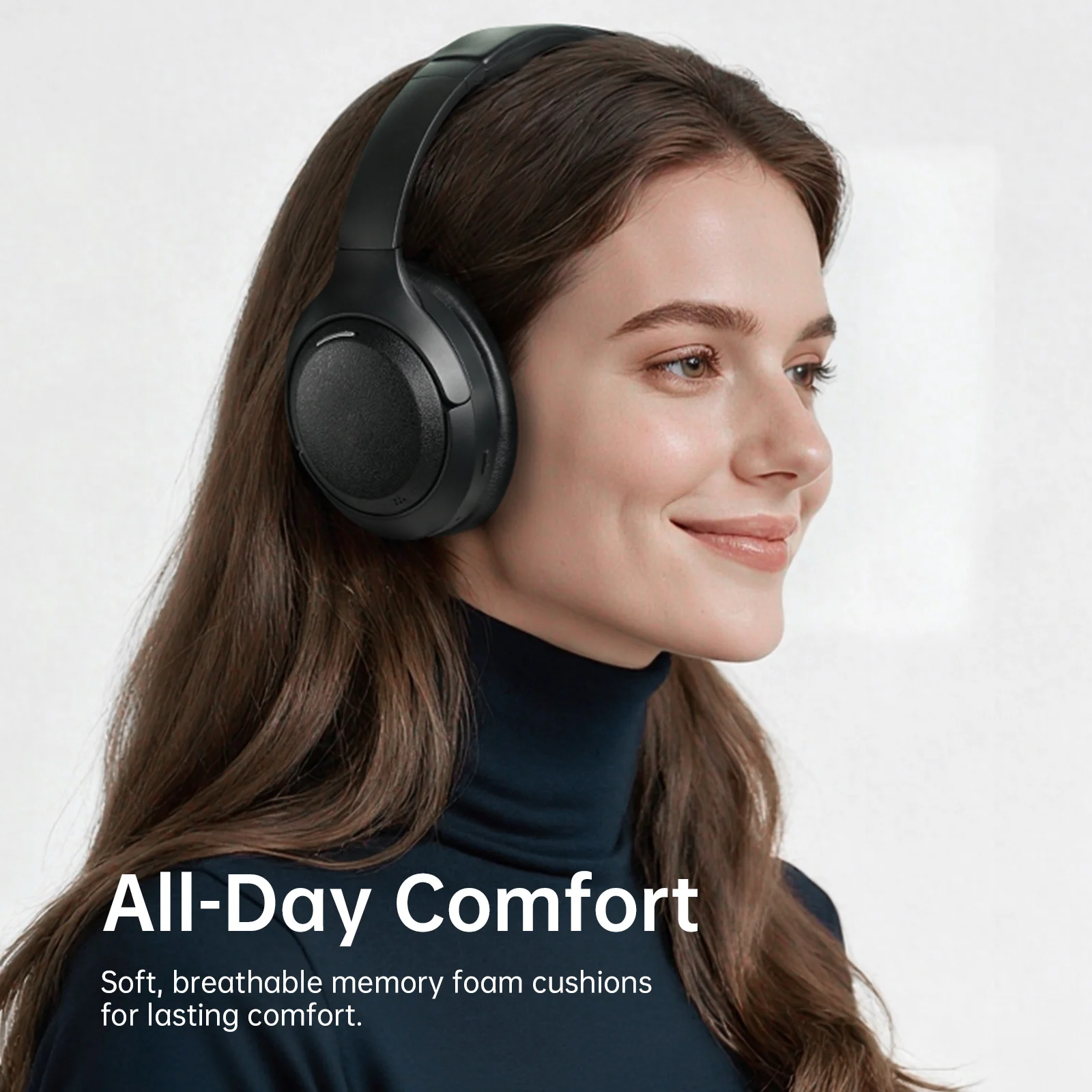 Oneodio EKSA P300 ANC Kabellose Kopfhörer Bluetooth 5.4 Aktive Geräuschunterdrückung über dem Ohr Hochauflösendes HiFi-Headset mit AI ENC-Mikrofon 100H – Detail 12