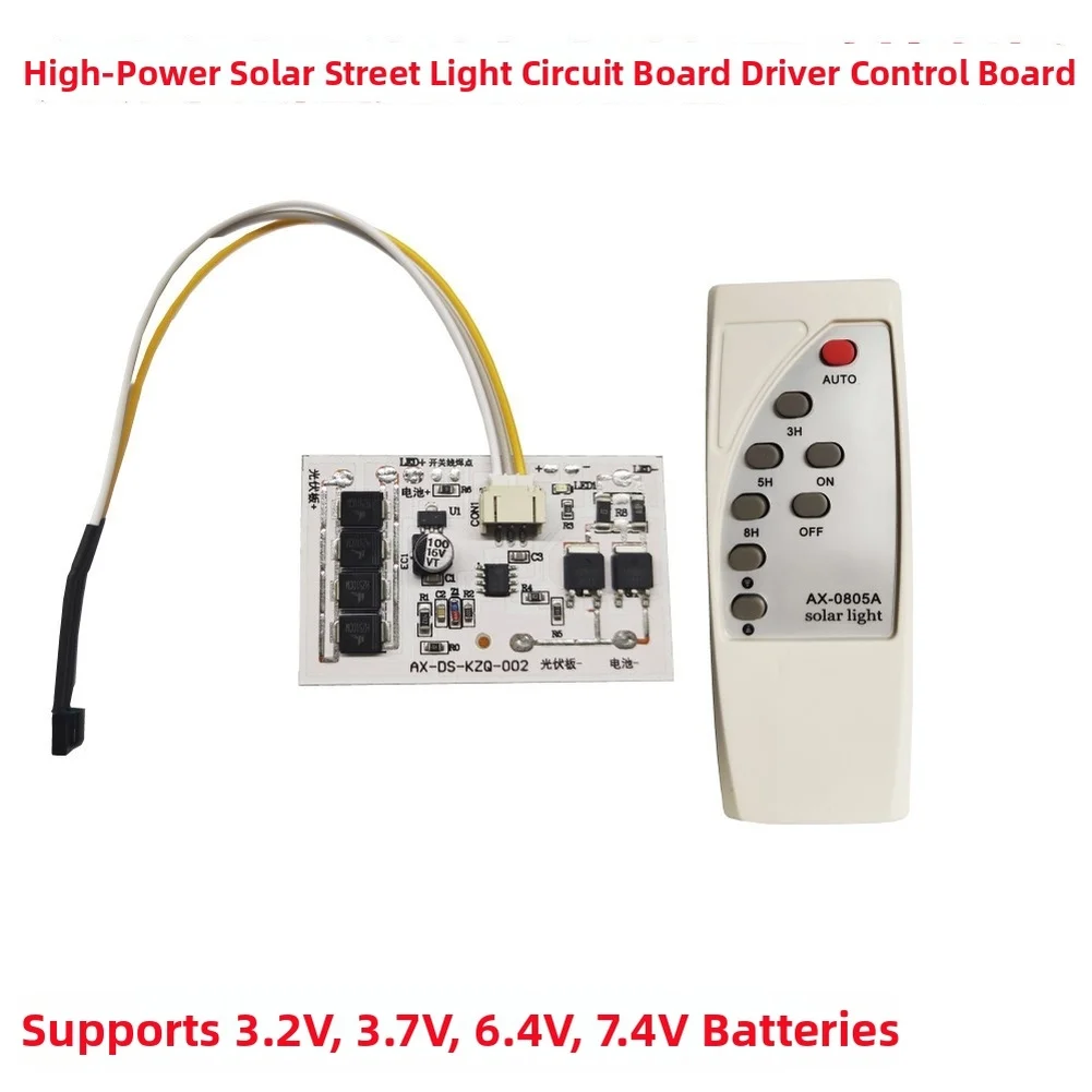 1pc 3.2V 6.4V Solar Light Controller Remote Timing 7.4V 10A Circuit Board For LED Light Strips Outdoor Lighting